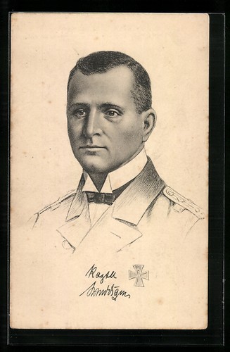 Postcard submarine lieutenant - postcard,
